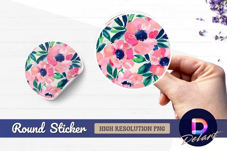 Flower Sticker Png Image 13