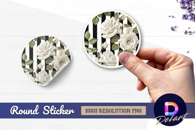 Flower Clipart Black And White Image 3