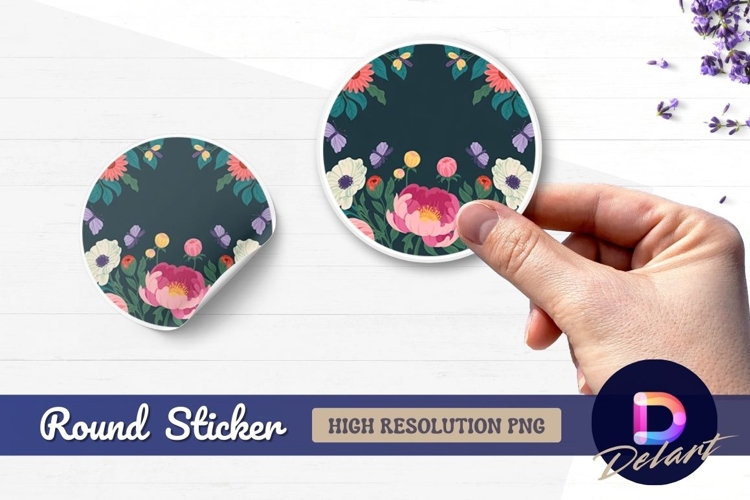 Flower Sticker Png Image 8
