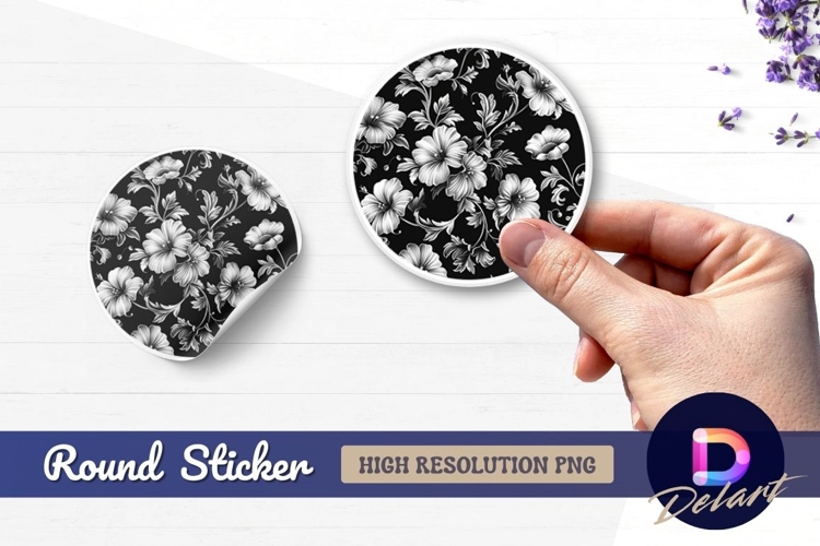 Flower Clipart Black And White Image 2
