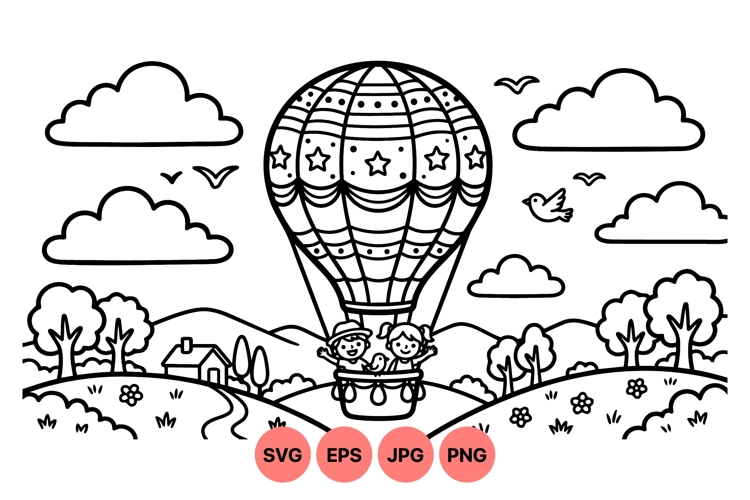 Hot Air Balloon Clipart Image 18