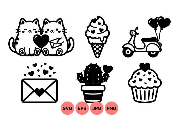 Balloon Clipart Black and White Image 16