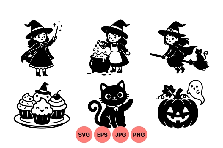 Cartoon Witch Broom Clipart Image 2