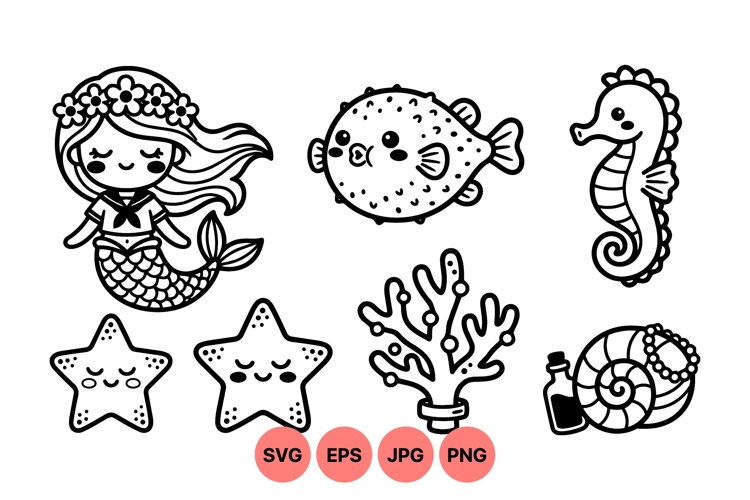 Cute Mermaid Clipart