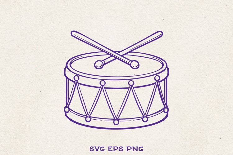 Mardi Gras Drum SVG | Carnival Snare Drum Clipart PNG
