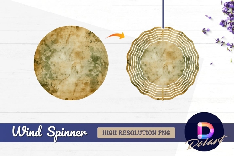 Aged parchment paper texture Round Wind Spinner PNG