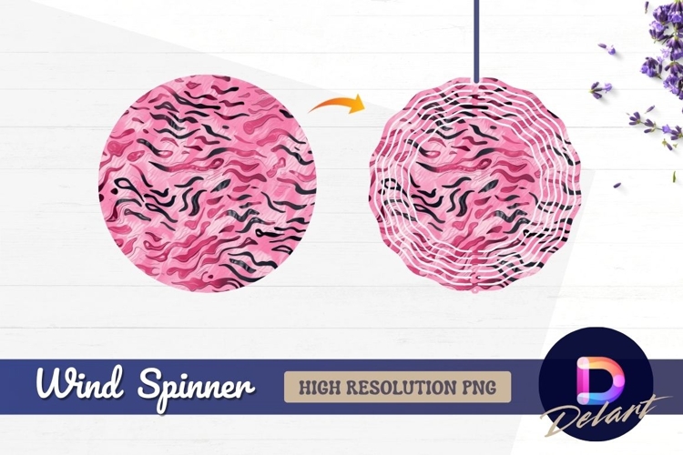 Pink round wind spinner abstract Round Wind Spinner PNG
