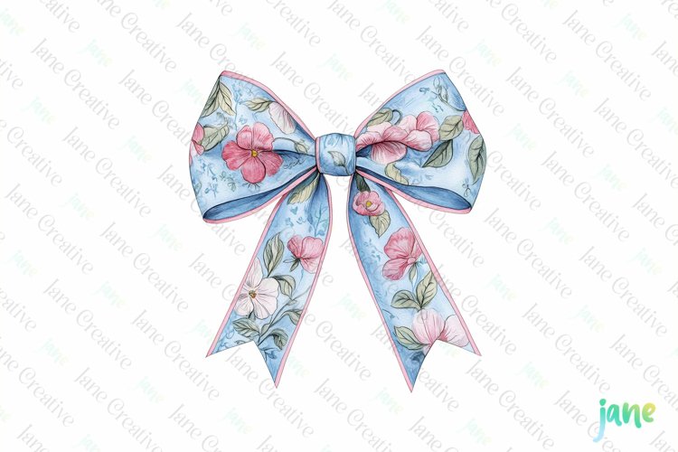 Chinoiserie Easter Bow Sublimation Clipart