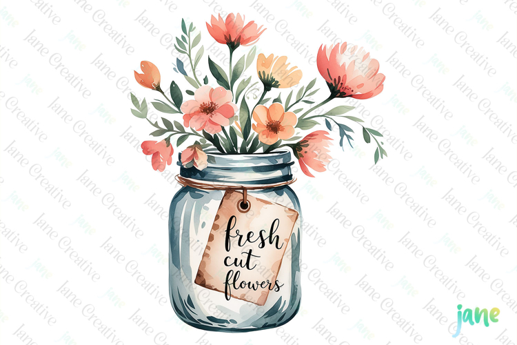 Mason Jar Clipart Image 23