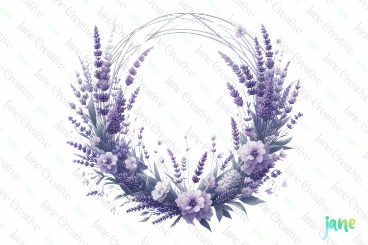 Floral Frame Sublimation Clipart example image 1