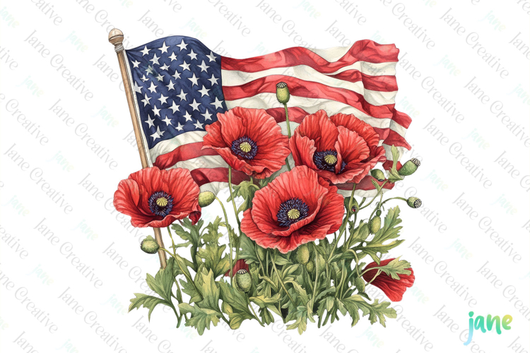 American Flag Clipart Image 7