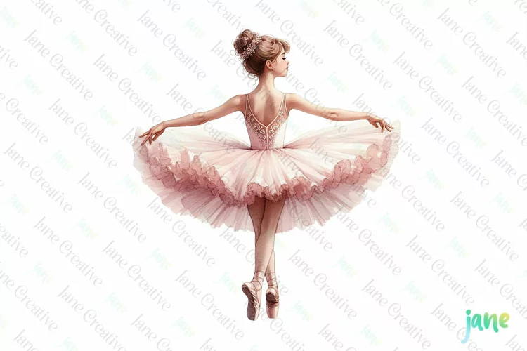 Ballet Dancer Watercolor Sublimation