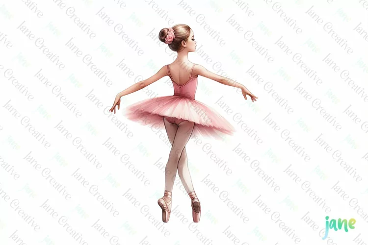 Ballet Dancer Watercolor Sublimation