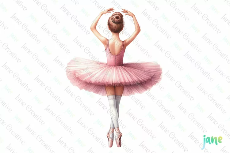 Ballet Dancer Watercolor Sublimation