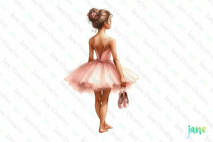 Ballet Dancer Watercolor Sublimation