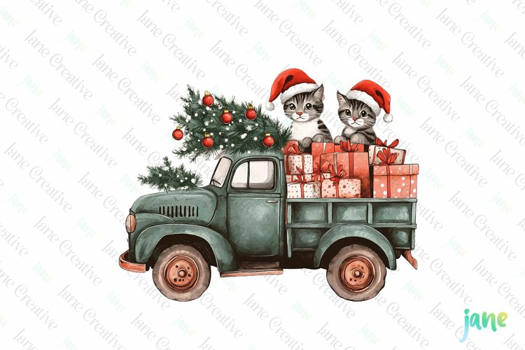 Cats Christmas Sublimation Clipart