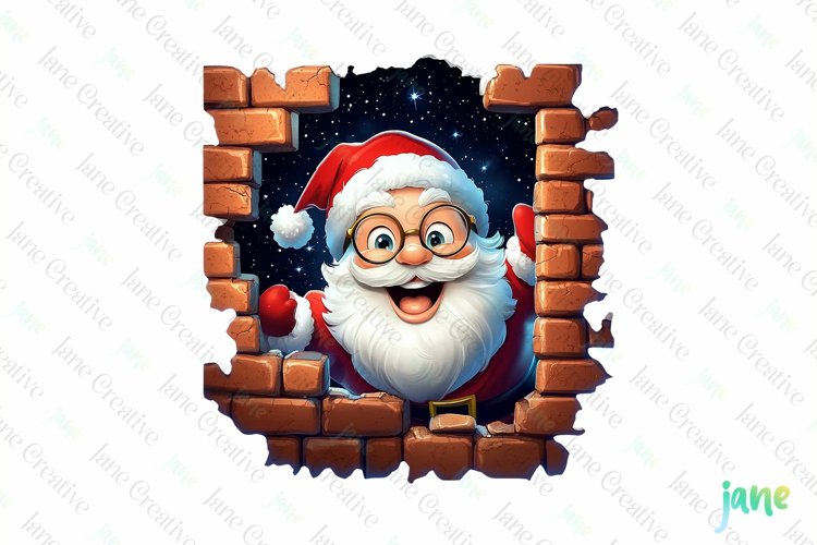 Cute Santa Clipart Image 9