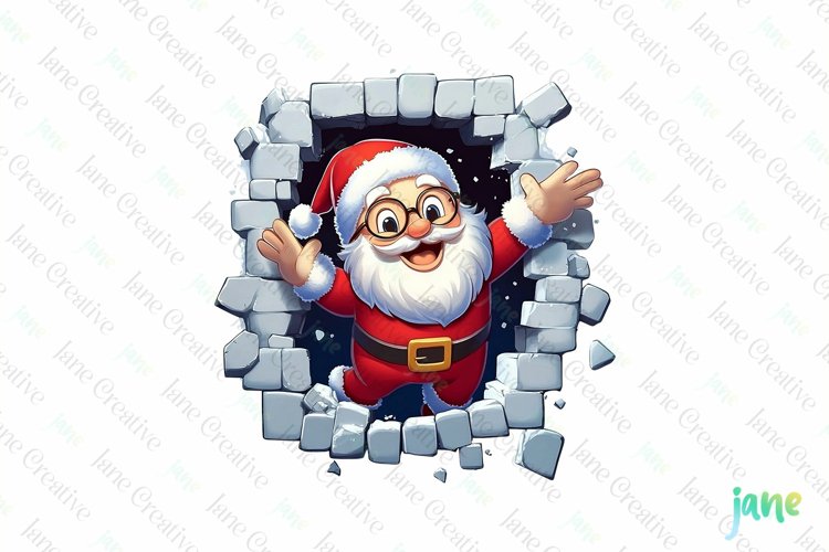 Cute Santa Clipart Image 8