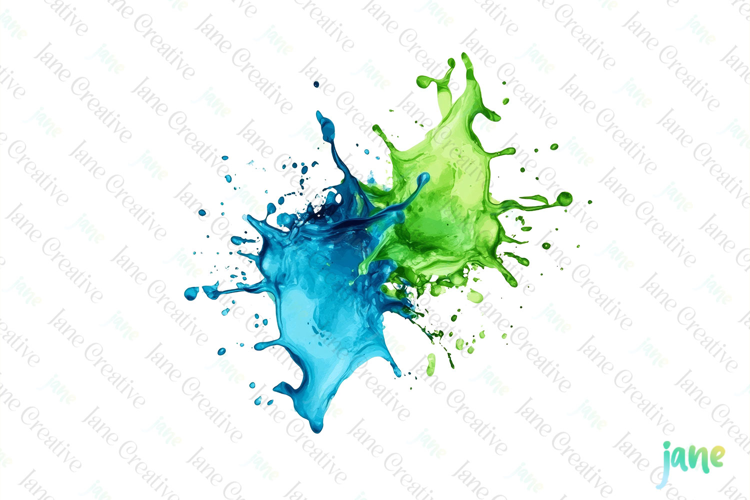 Color Splashes Watercolor Sublimation