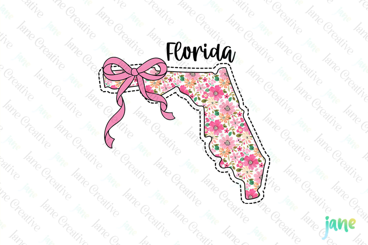 Florida Floral Coquette PNG - 50 States Design