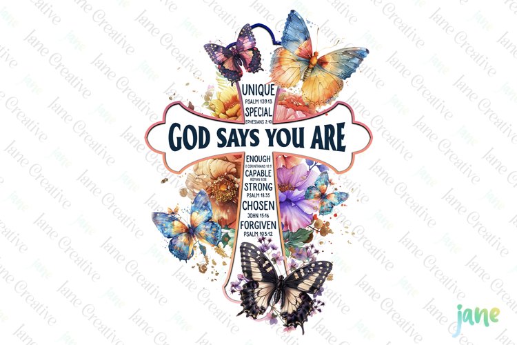 God Says You Are PNG Sublimation