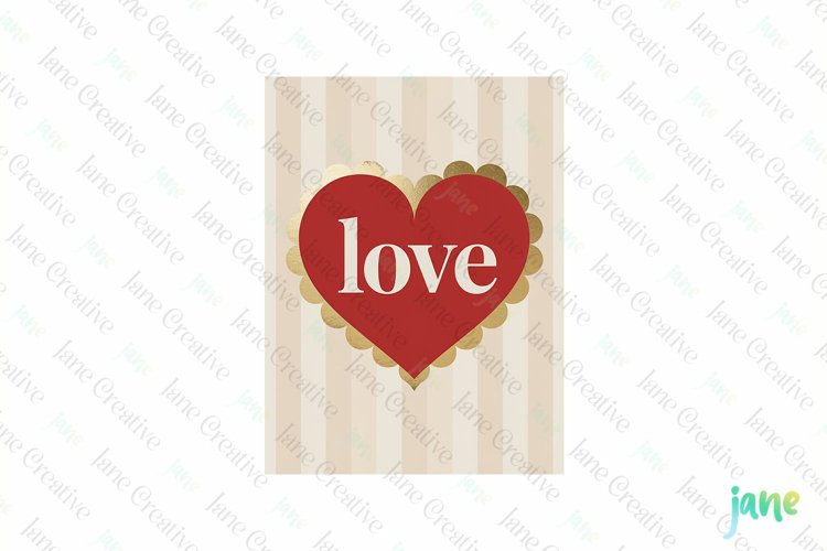 Love Valentines Illustration Card