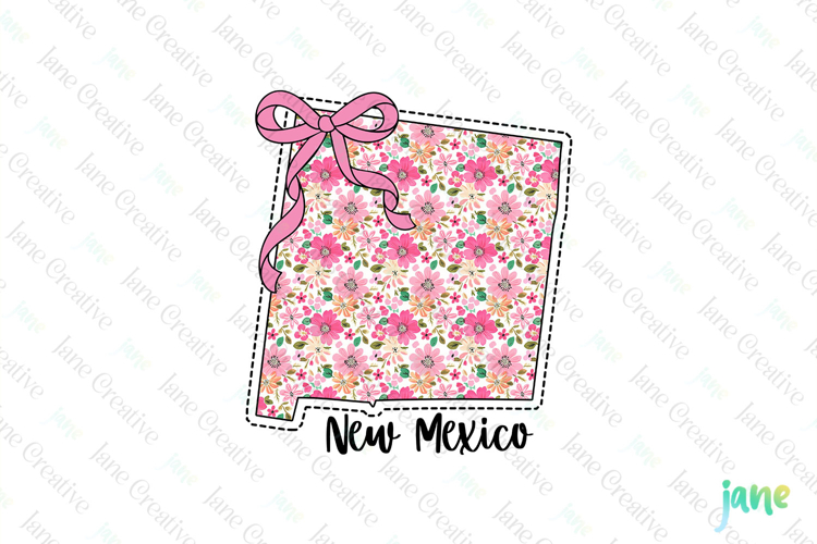 New Mexico Floral Coquette PNG - 50 States Design