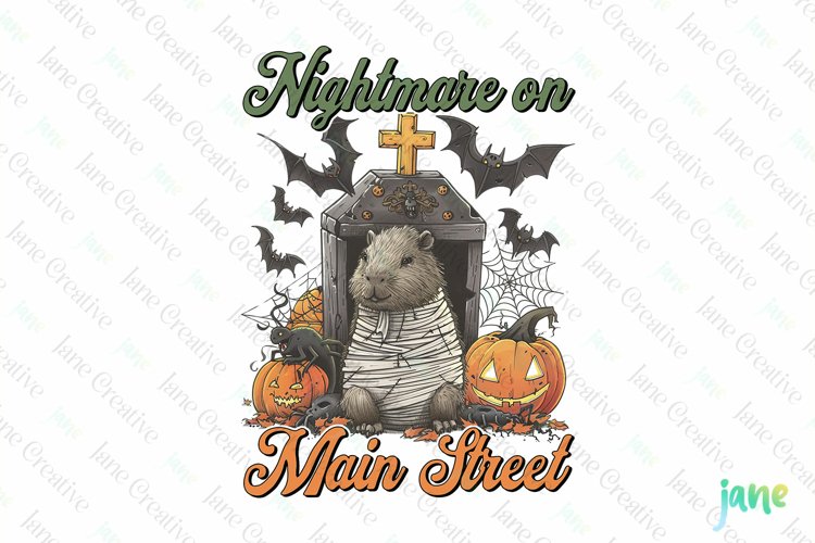 Halloween Capybara Sublimation Clipart (4521063)