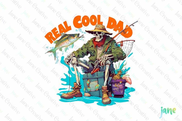 Real Cool Dad Funny Skeleton Fathers Day