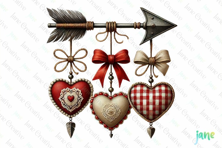 Red Valentine Clipart Sublimation