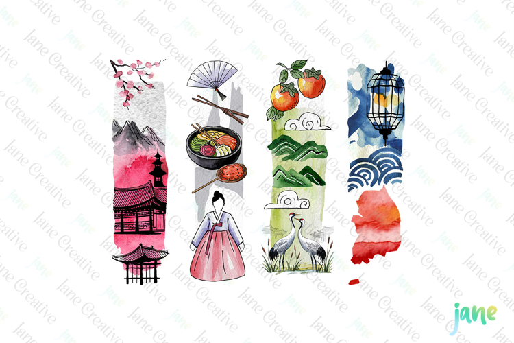 South Korea Brushstroke PNG