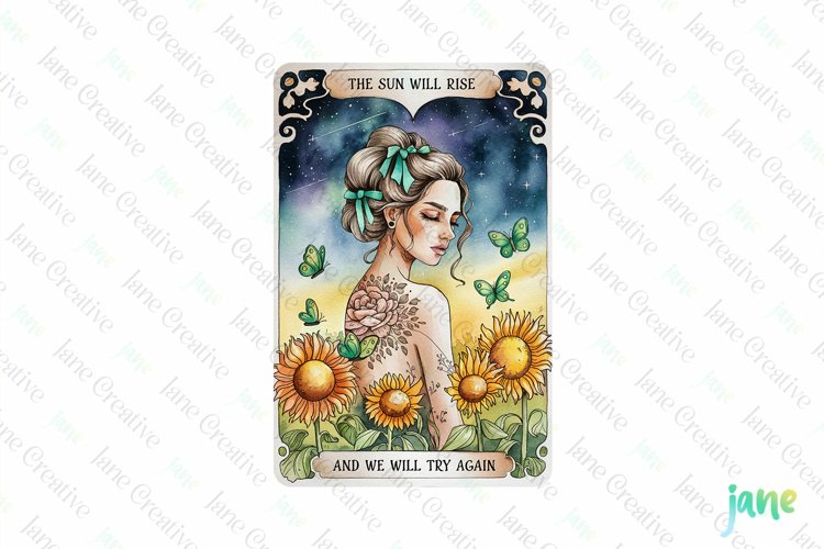 The sun will rise and we will try again Card example image 1