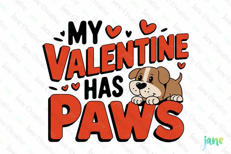 My Valentine Has Paws PNG Clipart