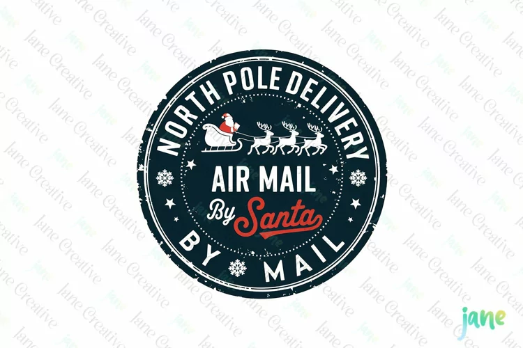 Vintage Christmas Label Sublimation