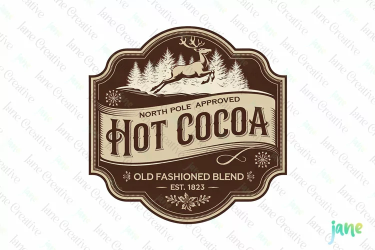 Vintage Christmas Label Sublimation