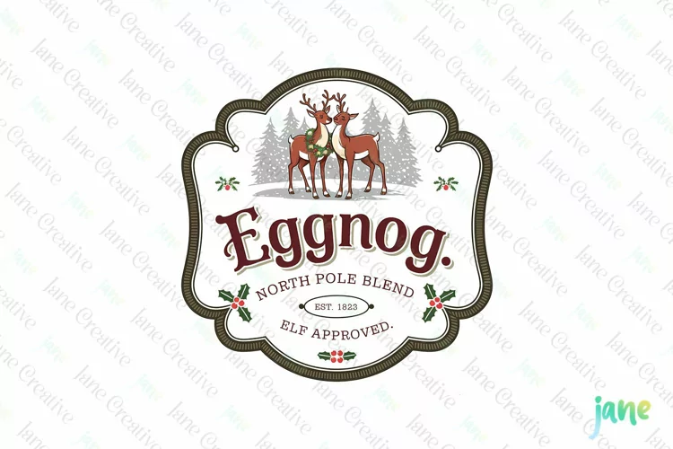 Vintage Christmas Label Sublimation