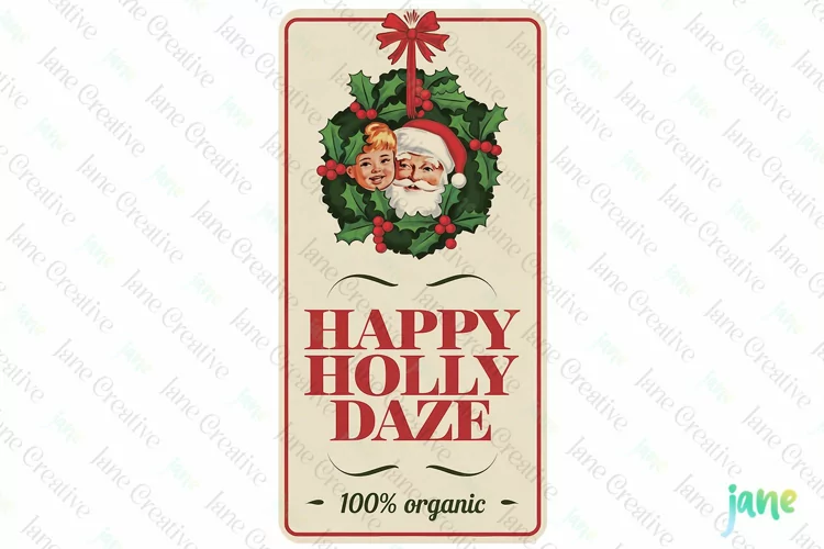 Happy Holly Daze Label Sublimation