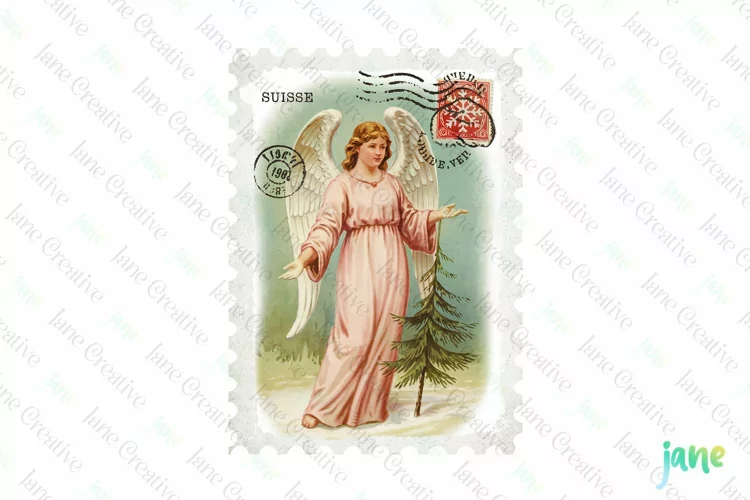 Vintage Christmas Postage Stamp