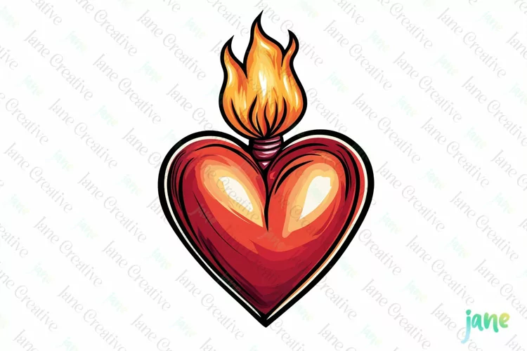 Vintage Heart Clipart Sublimation