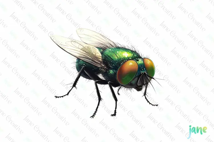 Fly Vintage Insect Clipart Sublimation