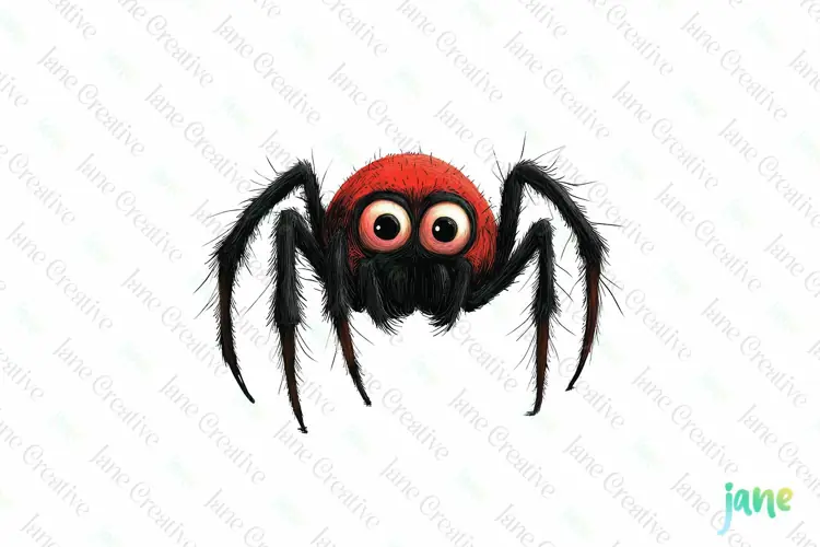 Spider Vintage Insect Clipart Sublimation