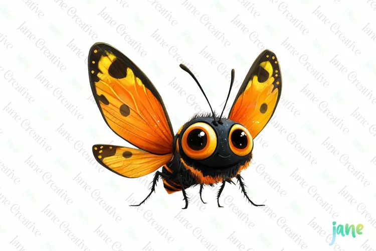 Bee Vintage Insect Clipart Sublimation