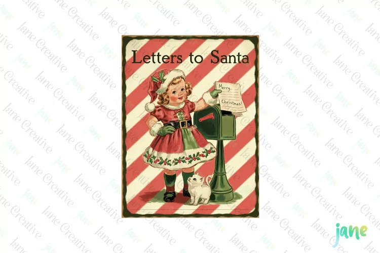 Vintage Kids At Christmas Clipart