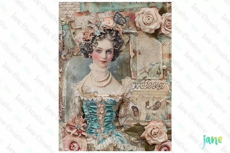 Vintage Rustic Shabby Chic Sublimation Clipart