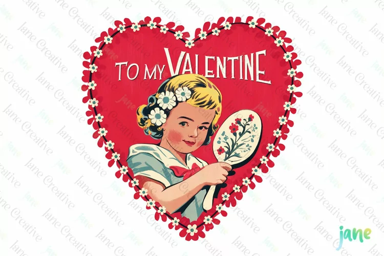 Vintage Valentine Label Sublimation