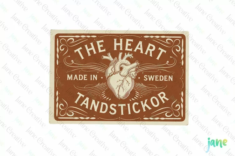 Vintage Valentine Label Sublimation