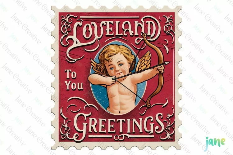 Vintage Valentine Label Sublimation