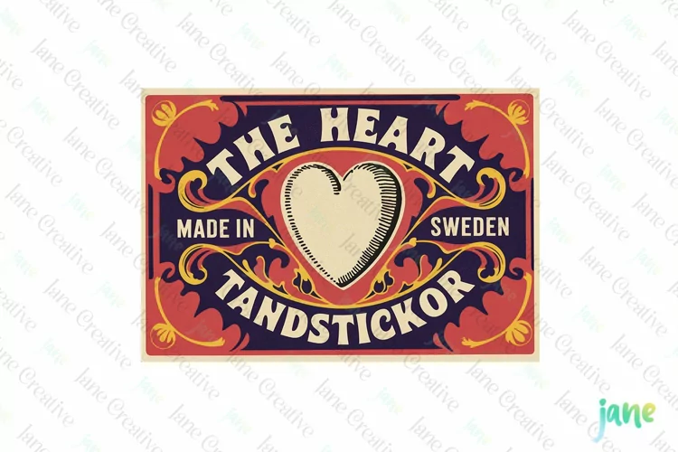 Vintage Valentine Label Sublimation