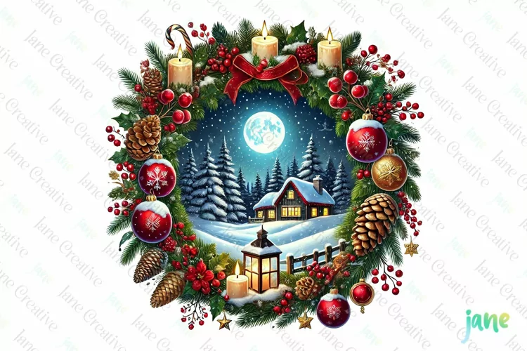 Watercolor Christmas Scenes Sublimation