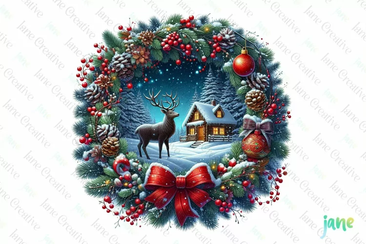Watercolor Christmas Scenes Sublimation